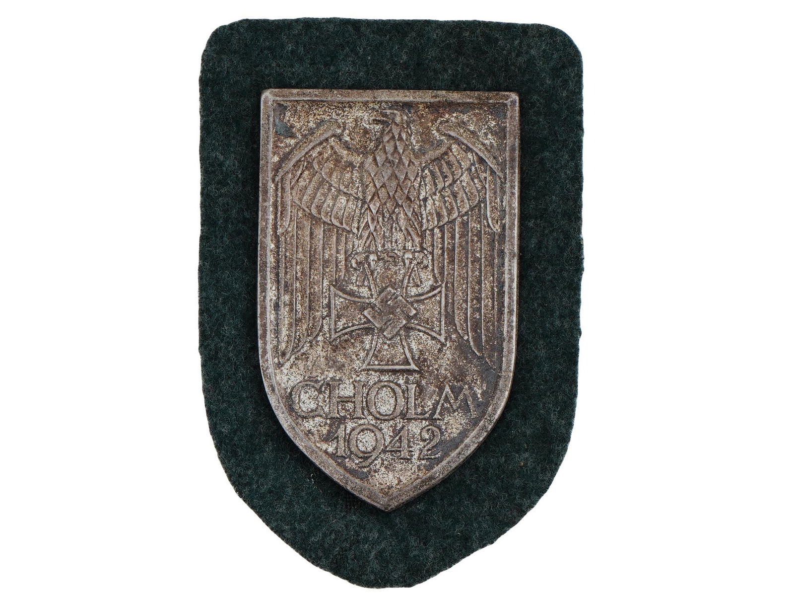 WWII GERMAN MILITARY CHOLM SHIELD DECORATION (1 of 2)