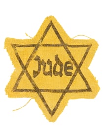 WWII STYLE NAZI GERMAN JUDE STAR OF DAVID PATCH