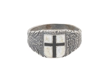 WWII TYPE GERMAN WAFFEN SS DIVISION WIKING SILVER RING