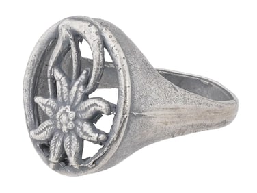 WWII STYLE NAZI GERMAN MOUNTAIN TROOPS SIGNET RING