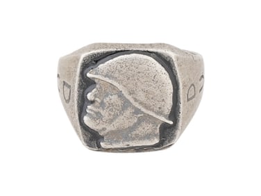 WWII STYLE ITALIAN BENITO MUSSOLINI SIGNET RING
