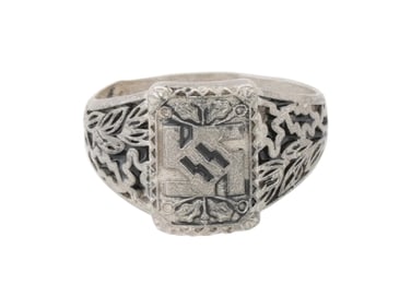 WWII MODEL NAZI GERMAN SS RUNES SIGNET RING