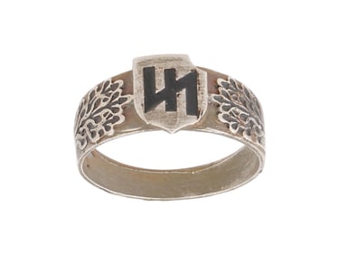 GERMAN WWII MODEL WAFFEN SS DIVISION DAS REICH SILVER RING