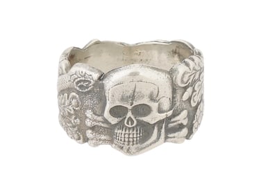 GERMAN WWII TYPE WAFFEN SS ANTI PARTISAN SILVER RING