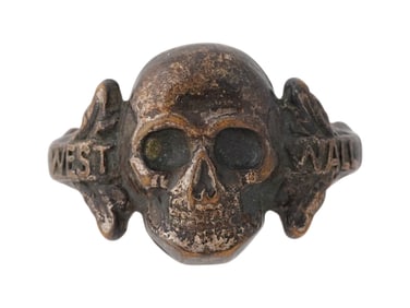 WWII GERMAN SS DIVISION WEST WALL TOTENKOPF RING