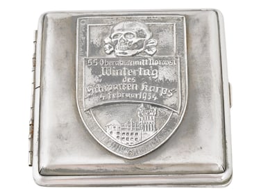 NAZI GERMAN WWII MODEL 3RD REICH SS CIGARETTE CASE