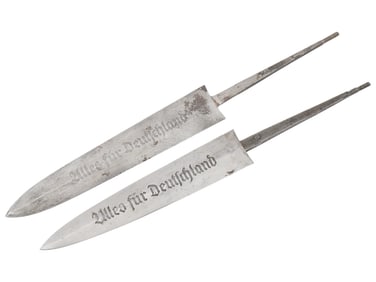 PAIR OF WWII NAZI GERMAN NSKK DAGGER BLADES