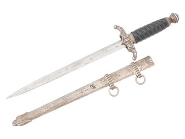 WWII GERMAN THIRD REICH SS RAILWAY DAGGER W SCABBARD