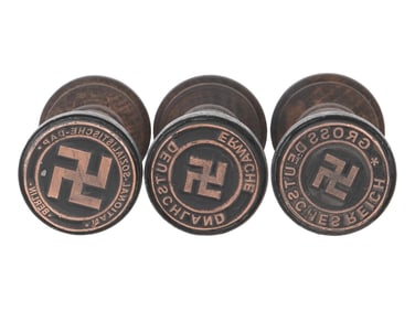 WWII TYPE GERMAN SS ADMINISTRATIVE HAND STAMPS