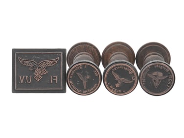 GERMAN WWII TYPE LUFTWAFFE WOODEN HAND STAMPS