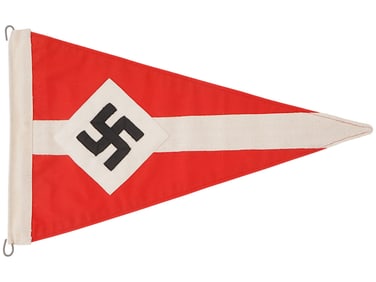 WWII TYPE GERMAN NAZI HJ GRUPPE TRIANGULAR FLAG