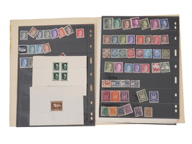 COLLECTION OF ASSORTED NAZI GERMAN STAMPS IN FOLIO