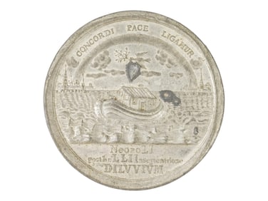 ANTIQUE RUSSIAN PETER I NYSTAD PEACE MEDAL 1721