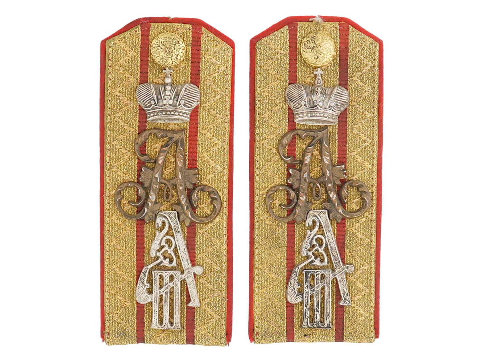 RUSSIAN ALEXANDER III SENIOR OFFICER SHOULDER STRAPS (1 of 6)