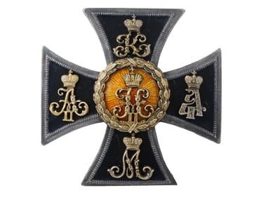 RUSSIAN SILVER BADGE OF LIFE GUARDS ULANSKY REGIMENT