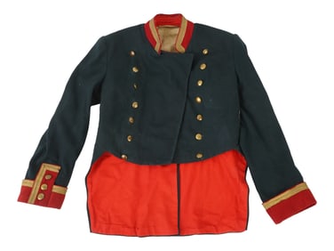 DARK GREEN MILITARY STYLE THEATRICAL BALLROOM COSTUME