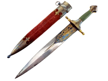 ANTIQUE IMPERIAL RUSSIAN ZLATOUST HUNTING DAGGER 1889