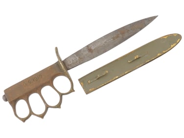 WWI AMERICAN MODEL 1918 TRENCH KNIFE KNUCKLE STYLE
