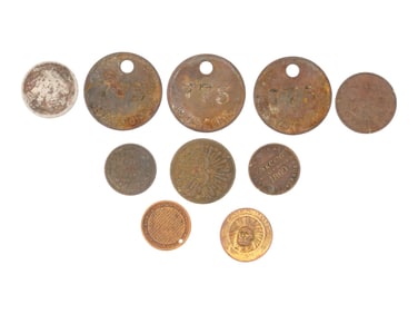 LOT OF ANTIQUE AMERICAN COINS AND TOKENS