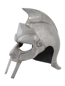 VINTAGE GLADIATOR HELMET MADE OF CHROMED METAL