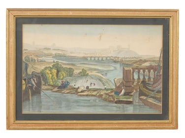 ENGRAVING VUE DE LANCASTRE AFTER JOSEPH TURNER