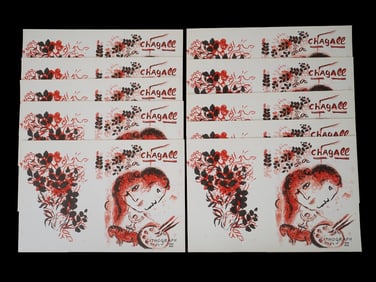 MARC CHAGALL 1974 FRENCH COLOR LITHOGRAPHS