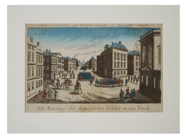 FRENCH ENGRAVING FRANZ HABERMANN TROOPS IN NEW YORK