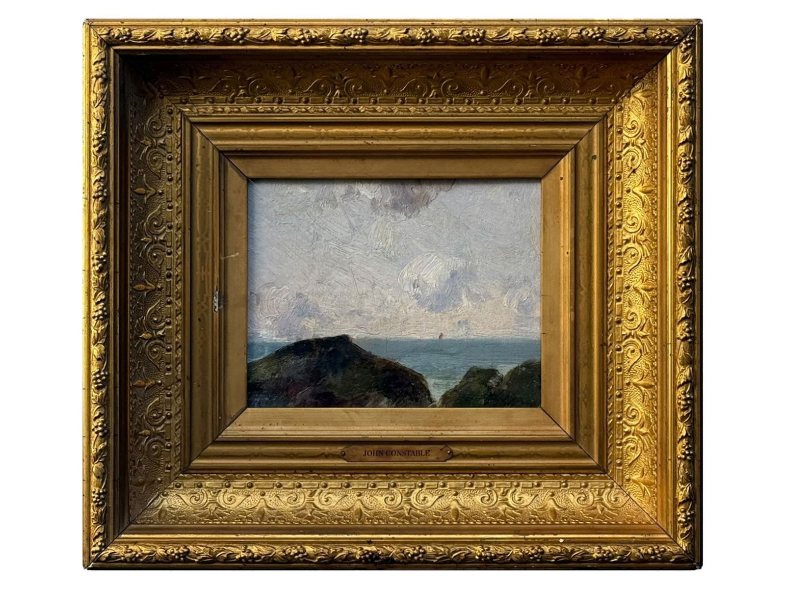 JOHN CONSTABLE ANTIQUE ENGLISH LANDSCAPE OIL PAINTING (1 of 4)