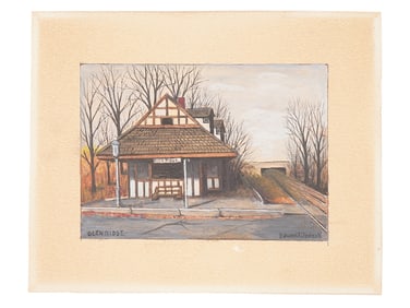 EDWARD JADEEK AMERICAN WATERCOLOR PAINTING GLENRIDGE