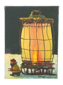 PAINTING NIGHT WATCH SIGNED BY WALERY STRATOVICH 2022