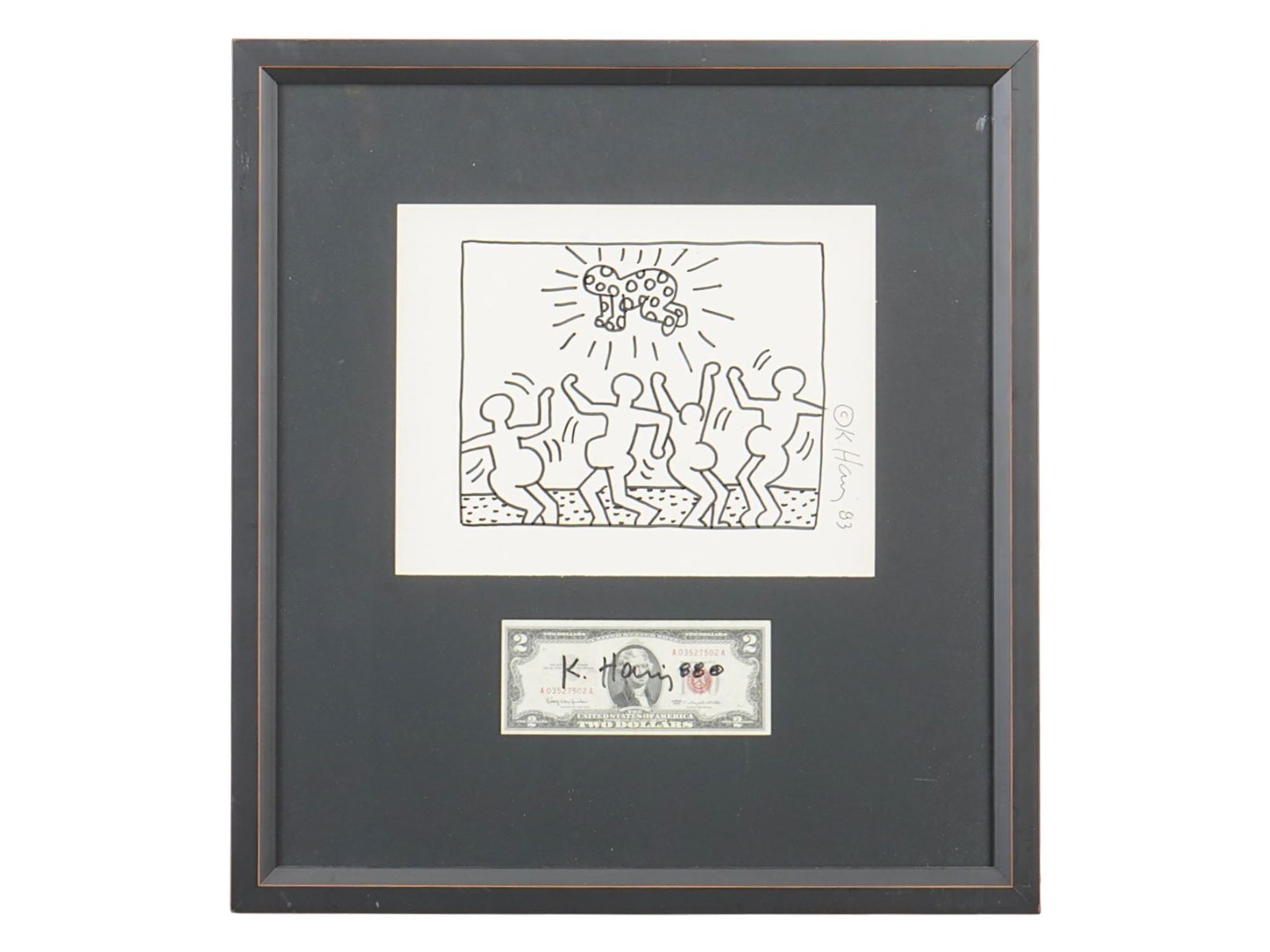KEITH HARING AMERICAN PAINTING TWO DOLLAR BILL ARTWORKS (1 of 8)