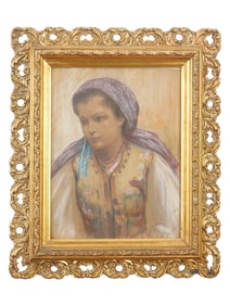 MIXED MEDIA PAINTING SIGNED LEON WYCZOLKOWSKI