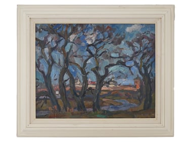 IVAN SOROKIN RUSSIAN RURAL LANDSCAPE OIL PAINTING