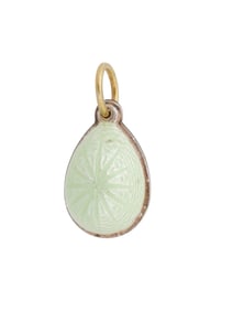 RUSSIAN SILVER GUILLOCHE EASTER EGG PENDANT