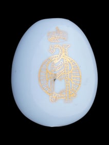 RUSSIAN PORCELAIN EASTER EGG W EMPRESS MONOGRAM