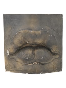 SIGNED JAVIER MARIN MEXICAN LIPS SCULPTURE