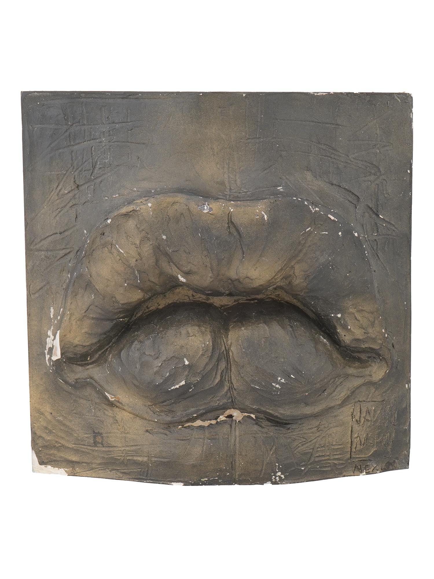 SIGNED JAVIER MARIN MEXICAN LIPS SCULPTURE (1 of 9)