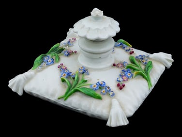 GERMAN MEISSEN PORCELAIN PILLOW CUSHION SCENT BOTTLE