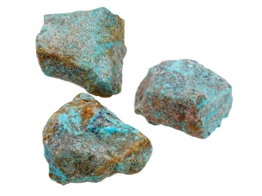 THREE NATURAL KINGMAN TURQUOISE STONES FROM ARIZONA