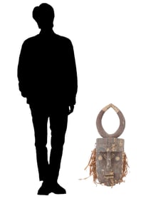 WEST AFRICAN IVORY COAST GREBO WOOD HUNTING MASK