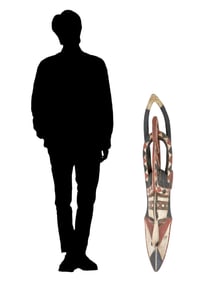 WEST AFRICAN BANDA CARVED WOODEN MASK FROM GUINEA