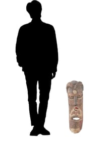 AFRICAN CARVED WOODEN DAN MANO MASK FROM LIBERIA