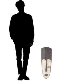 CENTRAL AFRICAN GABON CARVED WOOD RITUAL FANG MASK