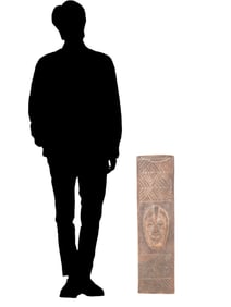 CENTRAL AFRICAN CONGO CARVED WOOD KUBA MASK