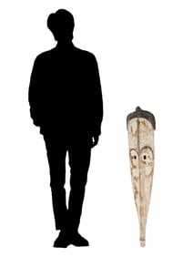 LARGE CENTRAL AFRICAN FANG NGIL WOODEN MASK F GABON