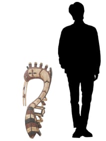 WEST AFRICAN GUINEA CARVED WOOD BAGA BIRD FIGURE