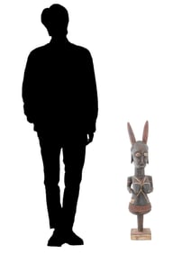 LARGE WEST AFRICA GUINEA CARVED WOOD BAGA FIGURE