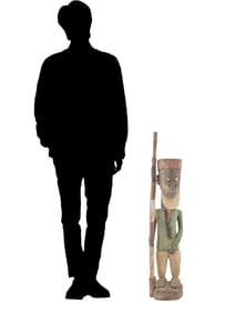 LARGE WEST AFRICA GUINEA CARVED WOOD BAGA FIGURE