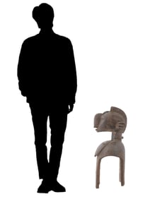 LARGE WEST AFRICA GUINEA WOODEN BAGA NIMBA HELMET MASK