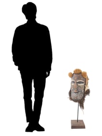 CENTRAL AFRICAN CONGO KUBA PEOPLE CEREMONIAL MASK